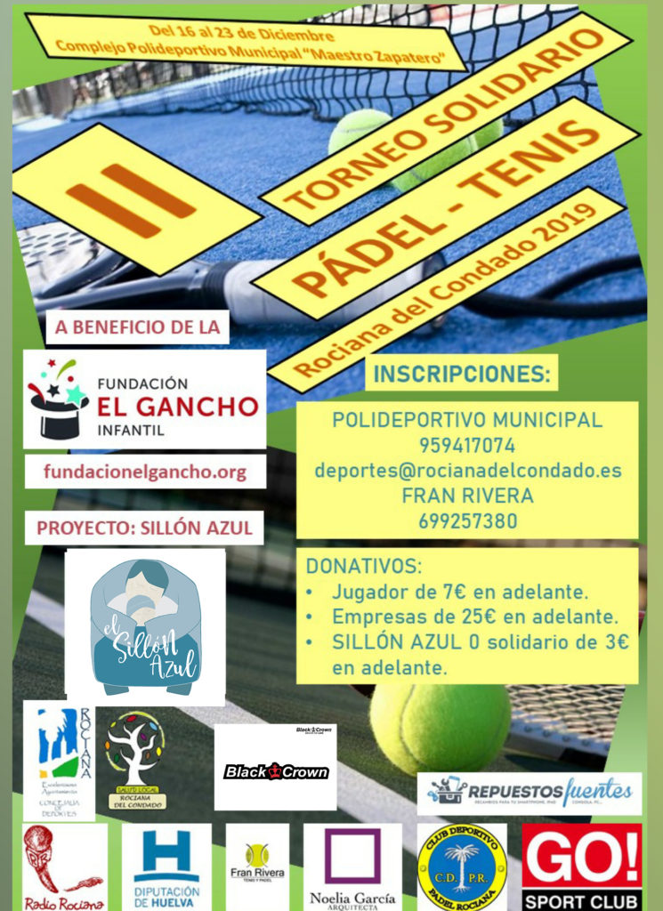 Torneo solidario de pádel y tenis a beneficio de El Sillón Azul