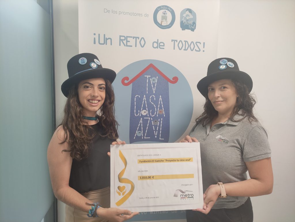 Metro de Sevilla y sus empleados colaboran con Tu Casa Azul a través del Euro Solidario